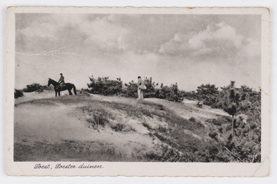 18110 Gezicht op de zandverstuiving te Soestduinen (gemeente Soest).